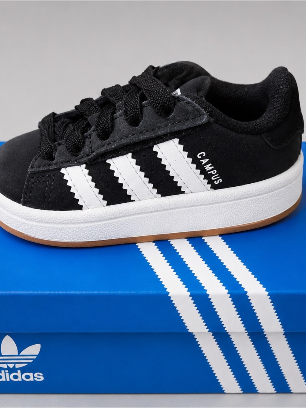 adidas Black & White Campus Kids Suede Sneaker